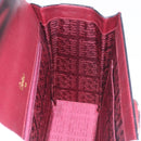 CARTIER Must Line Hand Bag Leather Bordeaux Gold Auth 184437A-19