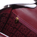 CARTIER Must Line Hand Bag Leather Bordeaux Gold Auth 184437A-21