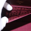 CARTIER Must Line Hand Bag Leather Bordeaux Gold Auth 184437A-22