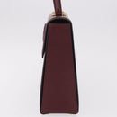 CARTIER Must Line Hand Bag Leather Bordeaux Gold Auth 184437A-4
