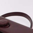 CARTIER Must Line Hand Bag Leather Bordeaux Gold Auth 184437A-8