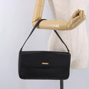 BURBERRY Hand Bag Leather Black Gold Auth 184438-23