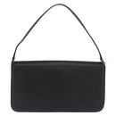 BURBERRY Hand Bag Leather Black Gold Auth 184438-3