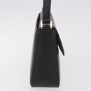 BURBERRY Hand Bag Leather Black Gold Auth 184438-5