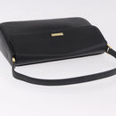 BURBERRY Hand Bag Leather Black Gold Auth 184438-6