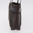 GUCCI GG Canvas Hand Bag Dark Brown Silver 73984 Auth 184439-4