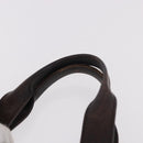 GUCCI GG Canvas Hand Bag Dark Brown Silver 73984 Auth 184439-8