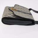 GUCCI GG Supreme Shoulder Bag PVC Navy Gold Auth 184440-4