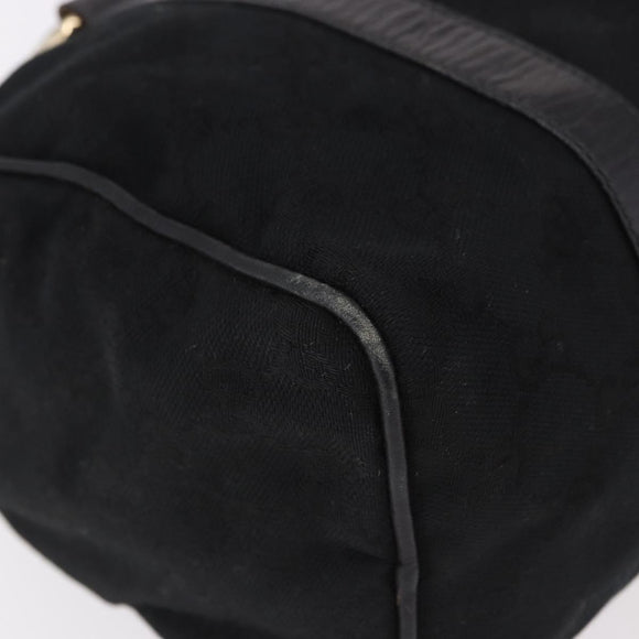 GUCCI GG Canvas Web Sherry Line Hand Bag Black Red Green 010 378 Auth 184441
