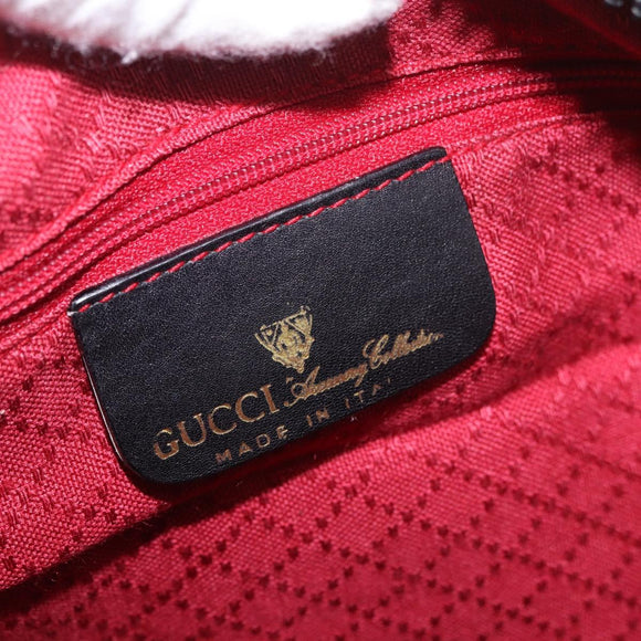 GUCCI GG Canvas Web Sherry Line Hand Bag Black Red Green 010 378 Auth 184441