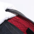 GUCCI GG Canvas Web Sherry Line Hand Bag Black Red Green 010 378 Auth 184441-21