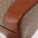CELINE Macadam Canvas Shoulder Bag PVC Beige Gold Auth 184444-15