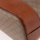 CELINE Macadam Canvas Shoulder Bag PVC Beige Gold Auth 184444-16