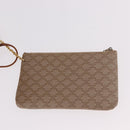 CELINE Macadam Canvas Shoulder Bag PVC Beige Gold Auth 184444-22
