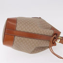 CELINE Macadam Canvas Shoulder Bag PVC Beige Gold Auth 184444-3
