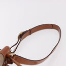 CELINE Macadam Canvas Shoulder Bag PVC Beige Gold Auth 184444-8