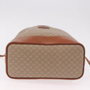 CELINE Macadam Canvas Shoulder Bag PVC Beige Gold Auth 184444-5