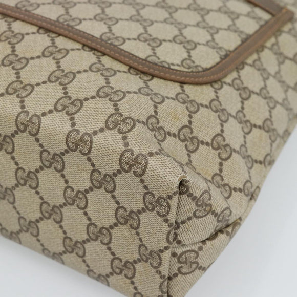 GUCCI GG Supreme Web Sherry Line Tote Bag PVC Beige Red 40 02 003 Auth 184449