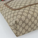 GUCCI GG Supreme Web Sherry Line Tote Bag PVC Beige Red 40 02 003 Auth 184449-14