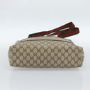 GUCCI GG Supreme Web Sherry Line Tote Bag PVC Beige Red 40 02 003 Auth 184449-5