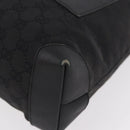 GUCCI GG Canvas Hand Bag Black Silver 28893 Auth 184450-11