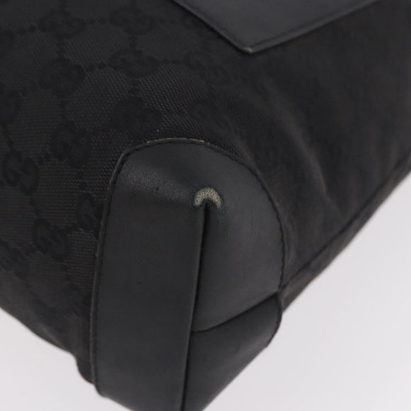 GUCCI GG Canvas Hand Bag Black Silver 28893 Auth 184450