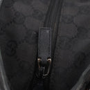 GUCCI GG Canvas Hand Bag Black Silver 28893 Auth 184450-16