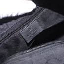 GUCCI GG Canvas Hand Bag Black Silver 28893 Auth 184450-17