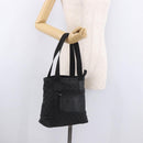 GUCCI GG Canvas Hand Bag Black Silver 28893 Auth 184450-25