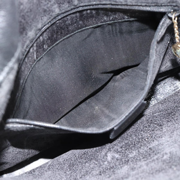 GUCCI Bamboo Handtasche Leder 2-Wege Schwarz Gold 001 1638 2615 Auth 184452
