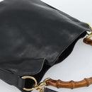 GUCCI Bamboo Handtasche Leder 2-Wege Schwarz Gold 001 1638 2615 Auth 184452-6