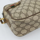 GUCCI GG Supreme Web Sherry Line Bag PVC Beige Gold 904 02 049 Auth 184454-11