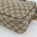 GUCCI GG Supreme Web Sherry Line Bag PVC Beige Gold 904 02 049 Auth 184454-12