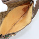 GUCCI GG Supreme Web Sherry Line Bag PVC Beige Gold 904 02 049 Auth 184454-22