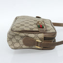 GUCCI GG Supreme Web Sherry Line Bag PVC Beige Gold 904 02 049 Auth 184454-5