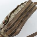 GUCCI GG Supreme Web Sherry Line Bag PVC Beige Gold 904 02 049 Auth 184454-6