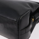 GUCCI Shoulder Bag Leather Navy Gold Auth 184456-13