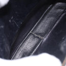 GUCCI Shoulder Bag Leather Navy Gold Auth 184456-20