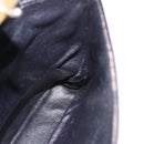 GUCCI Shoulder Bag Leather Navy Gold Auth 184456-21