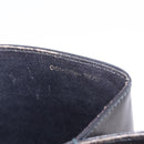 GUCCI Shoulder Bag Leather Navy Gold Auth 184456-25