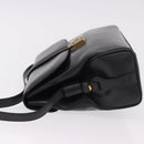 GUCCI Shoulder Bag Leather Navy Gold Auth 184456-5