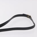 GUCCI Shoulder Bag Leather Navy Gold Auth 184456-8