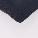 BURBERRY Shoulder Bag Leather Navy Gold Auth 184458A-14