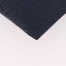 BURBERRY Shoulder Bag Leather Navy Gold Auth 184458A-16