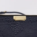 BURBERRY Shoulder Bag Leather Navy Gold Auth 184458A-17