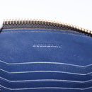 BURBERRY Shoulder Bag Leather Navy Gold Auth 184458A-18