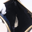 BURBERRY Shoulder Bag Leather Navy Gold Auth 184458A-19