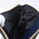 BURBERRY Shoulder Bag Leather Navy Gold Auth 184458A-20