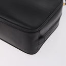 GUCCI Shoulder Bag Leather Navy Gold Auth 184459-13