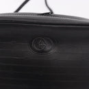 GUCCI Shoulder Bag Leather Navy Gold Auth 184459-14